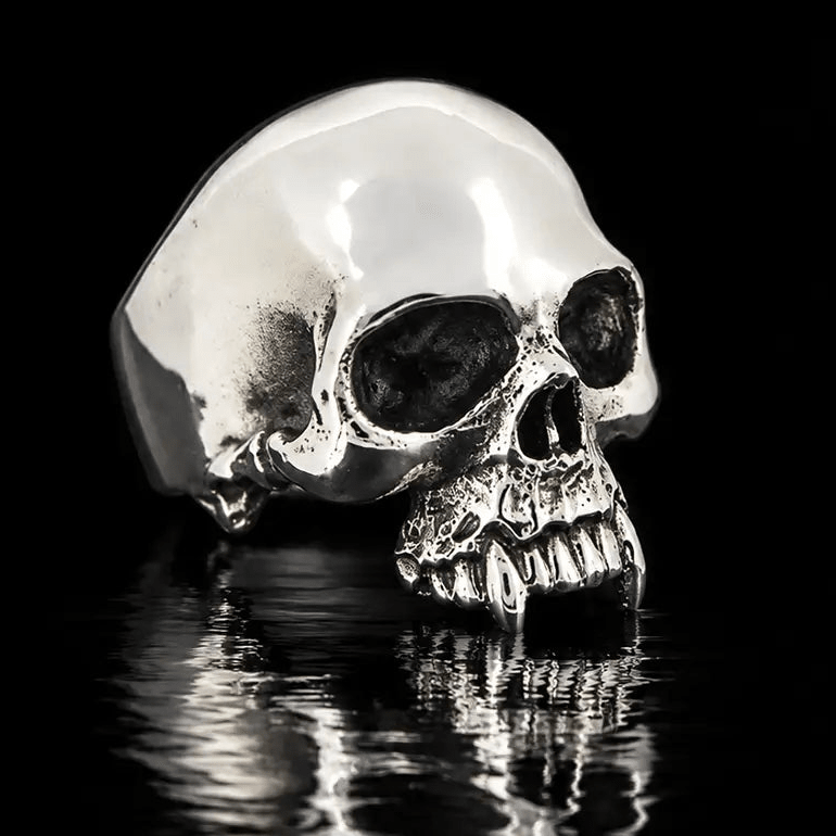 large silver skull