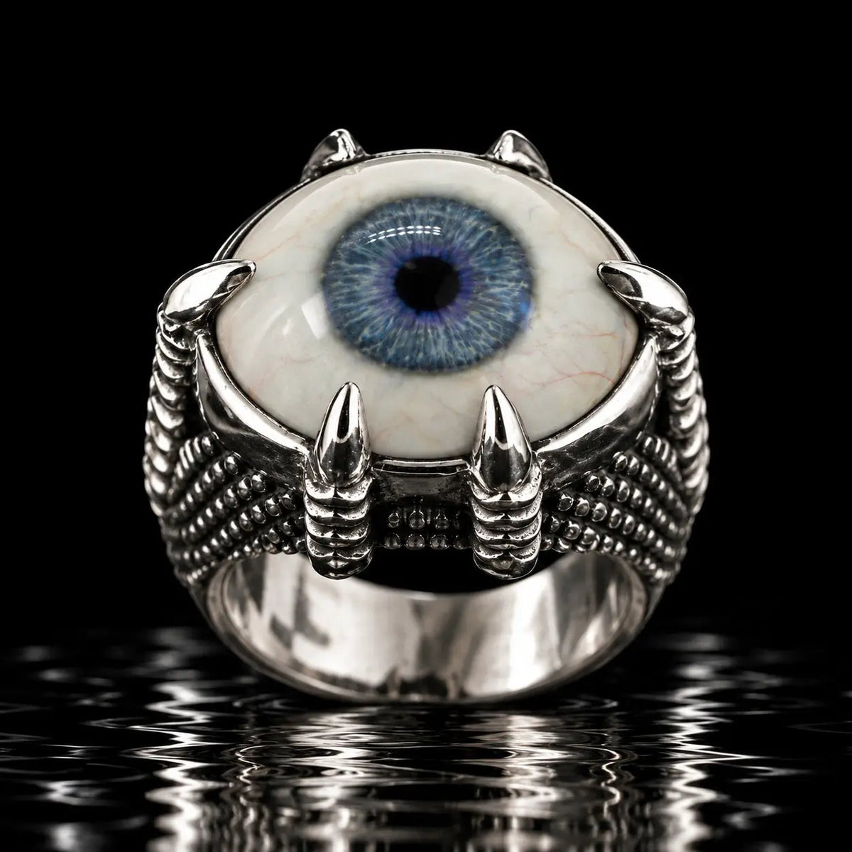 Claw Eye Ring Blue #7 - Curiouser Collective