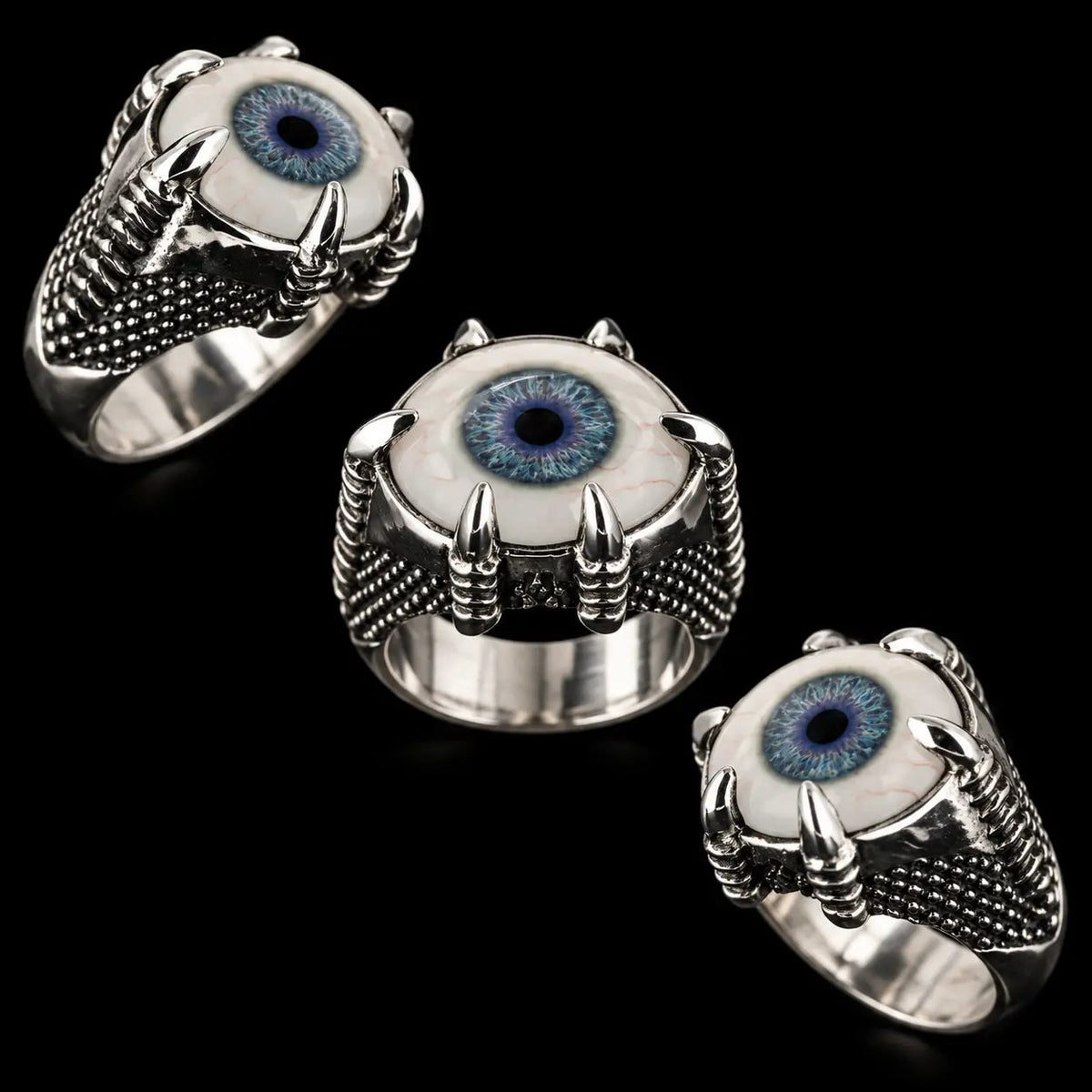 Claw Eye Ring Blue #7 - Curiouser Collective