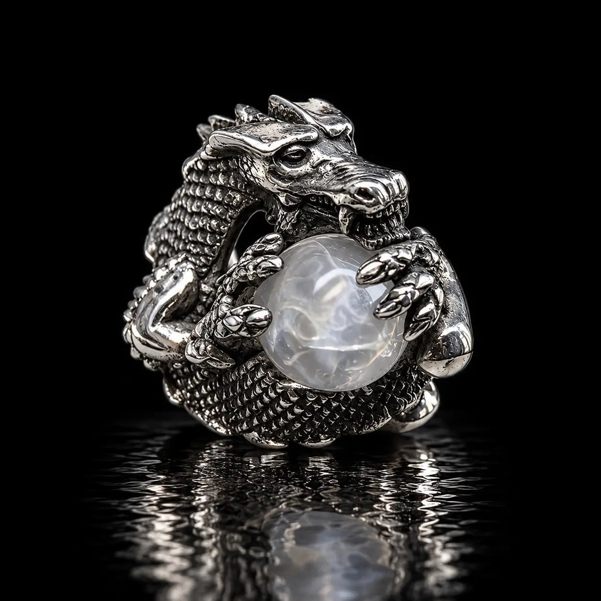 Dragon & Ball Gemstone - Clear Quartz - Curiouser Collective