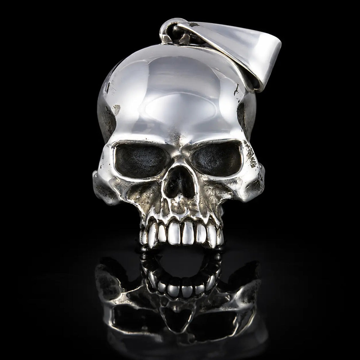Evil Skull Pendant - (Flat Back) - Curiouser Collective