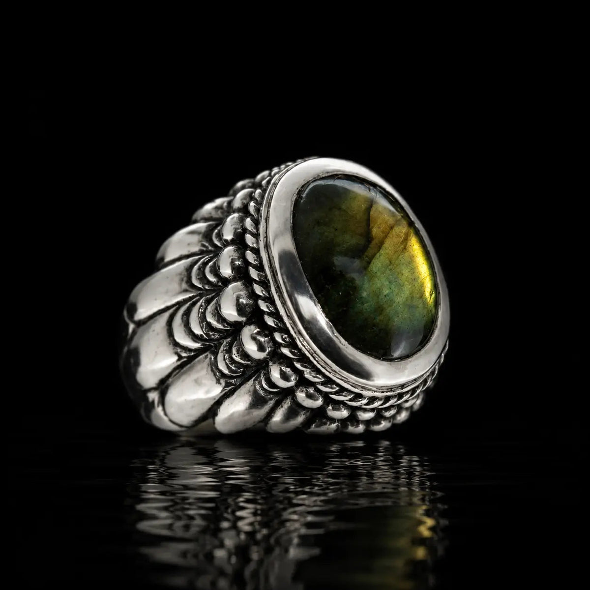 Feather Ring - Labradorite - Curiouser Collective
