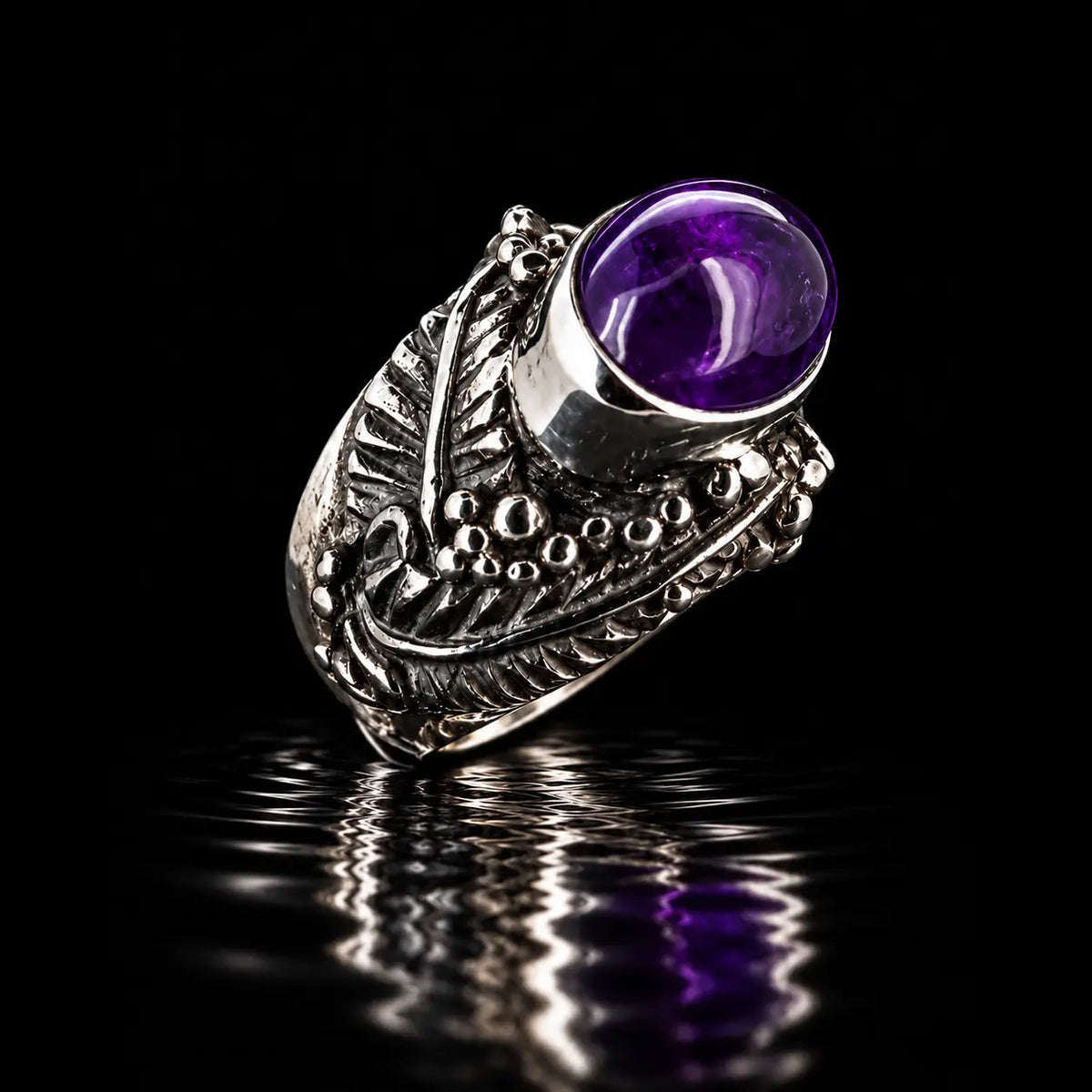Fern Ring Amethyst - Curiouser Collective