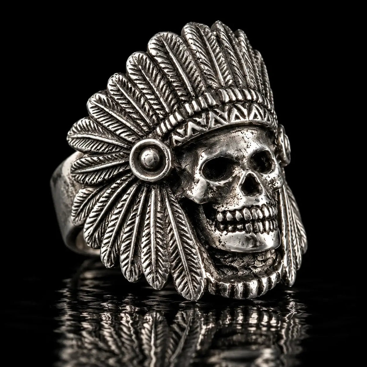 Forgotten Chief Ring | Skull Statement Jewellery - Curiouser Collective