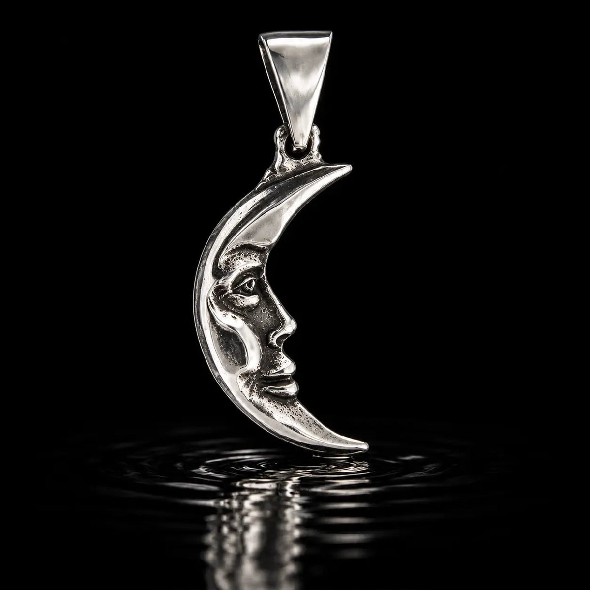 Half Moon Face Pendant - Curiouser Collective