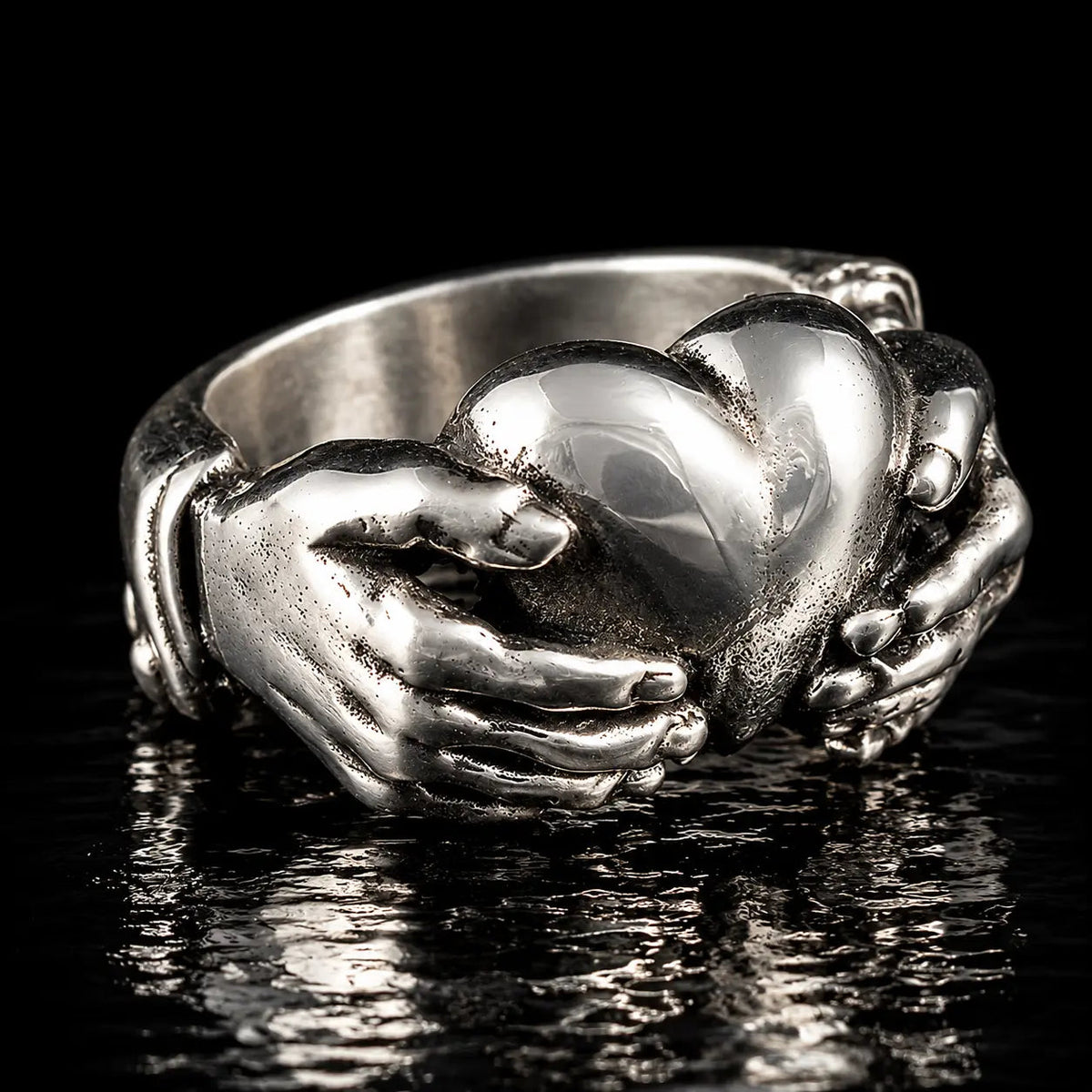 Hand On Heart Ring - Curiouser Collective