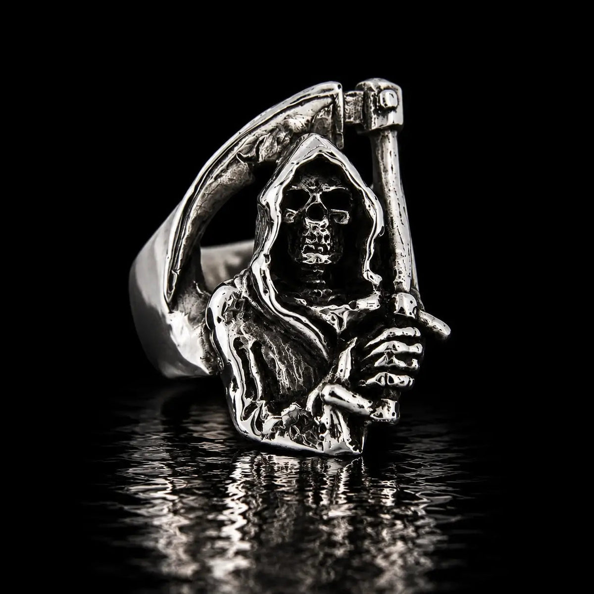 Large Grim Reaper Ring - Curiouser Collective