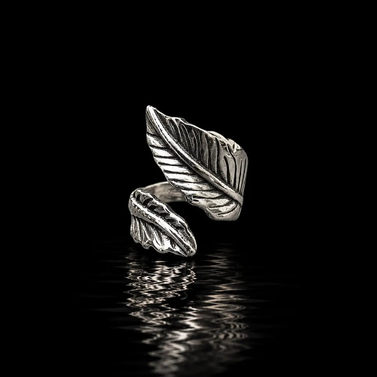 Leaf Like Feathers Ring - Curiouser Collective