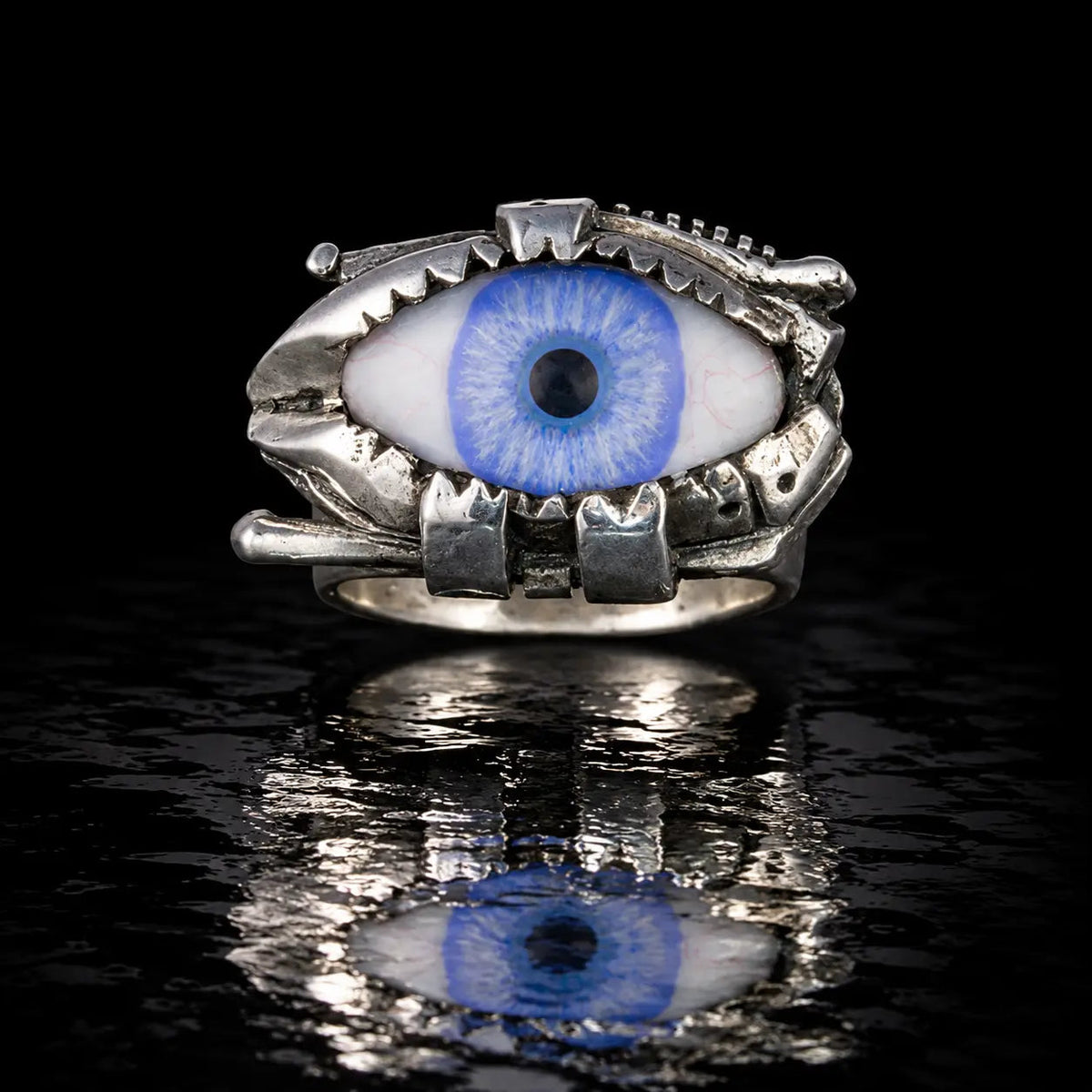 Machine Eye Ring - Blue - Curiouser Collective