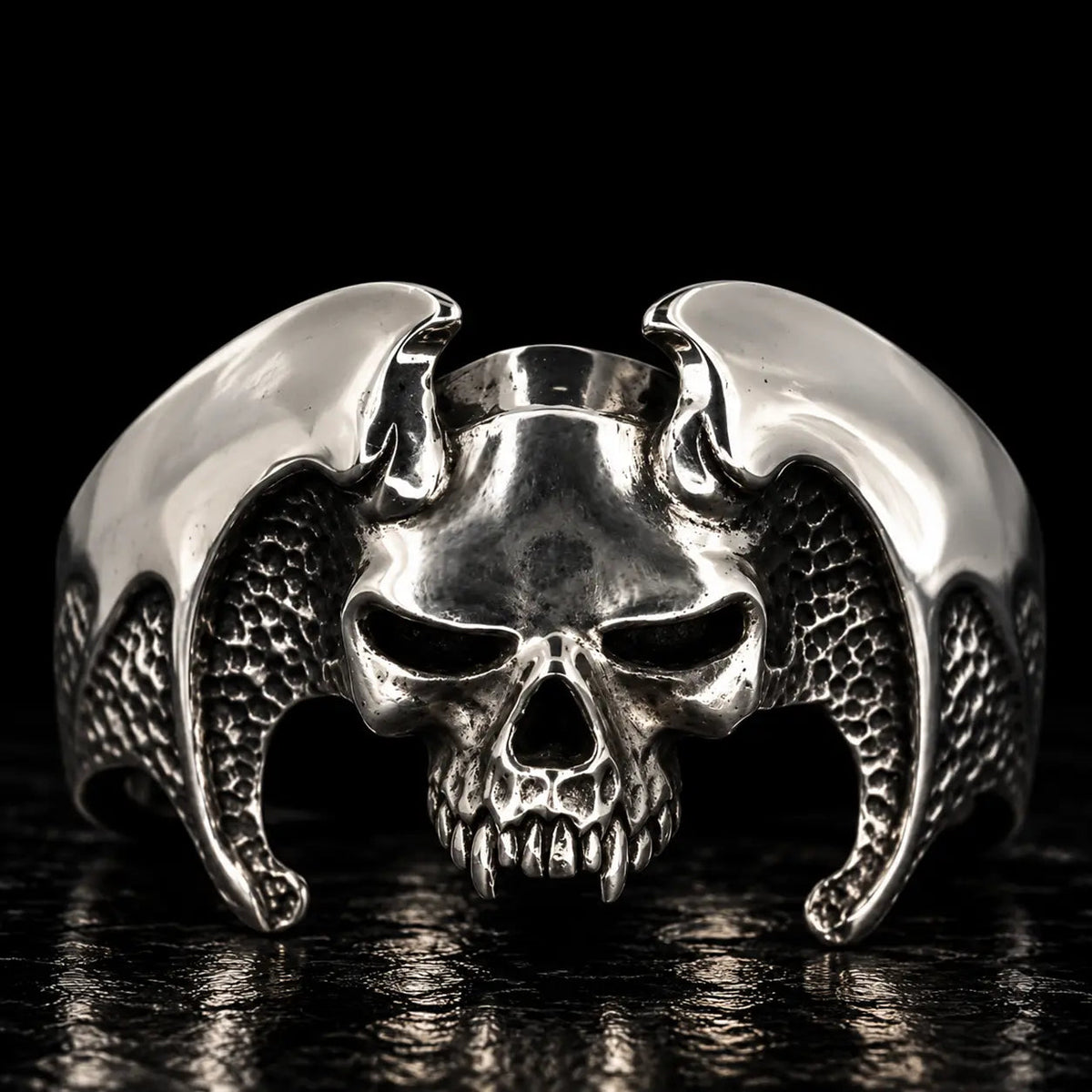 Midnight Menace - Winged Skull Cuff - ZEIGMANS