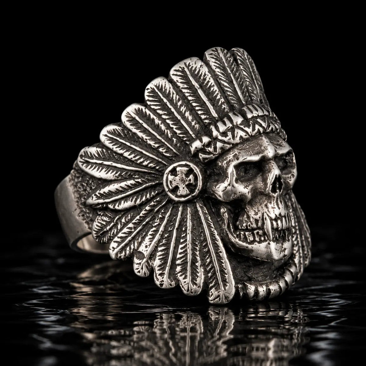 Native American skull Ring - Curiouser Collective