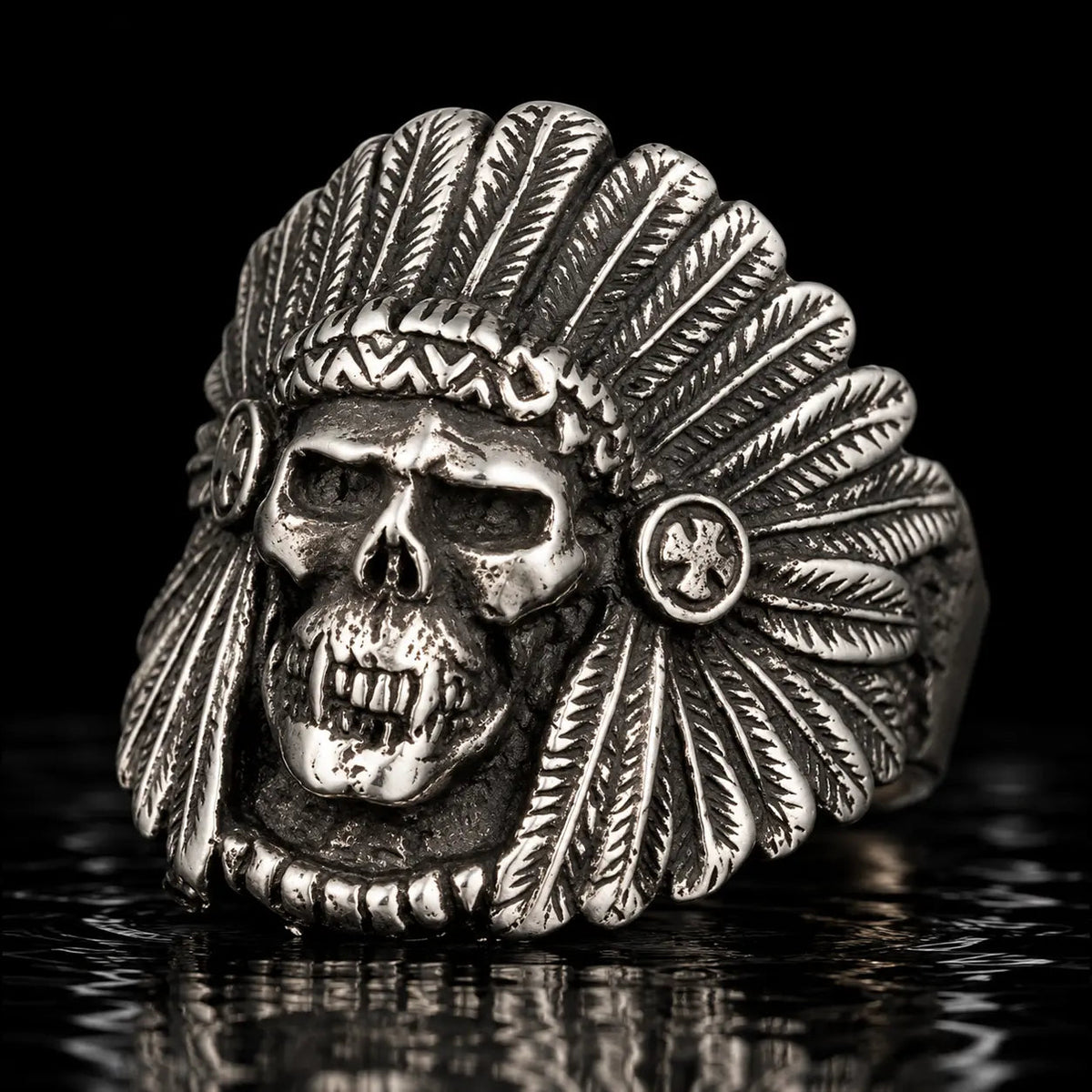 Native American skull Ring - Curiouser Collective