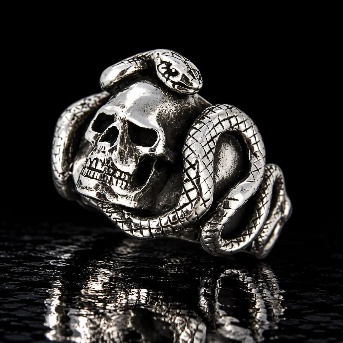 OG Snake Skull Ring - Curiouser Collective