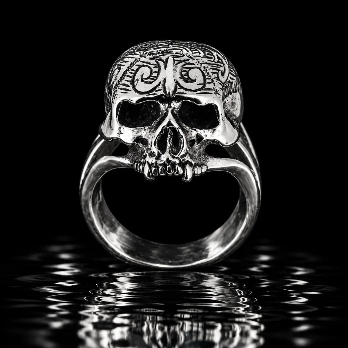 Paterson Riley Tribal Skull Ring | Silver Jewellery - Curiouser Collective