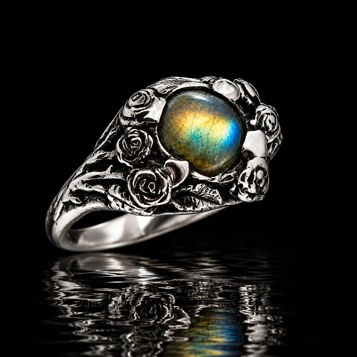 Rose Ring - labradorite - Curiouser Collective