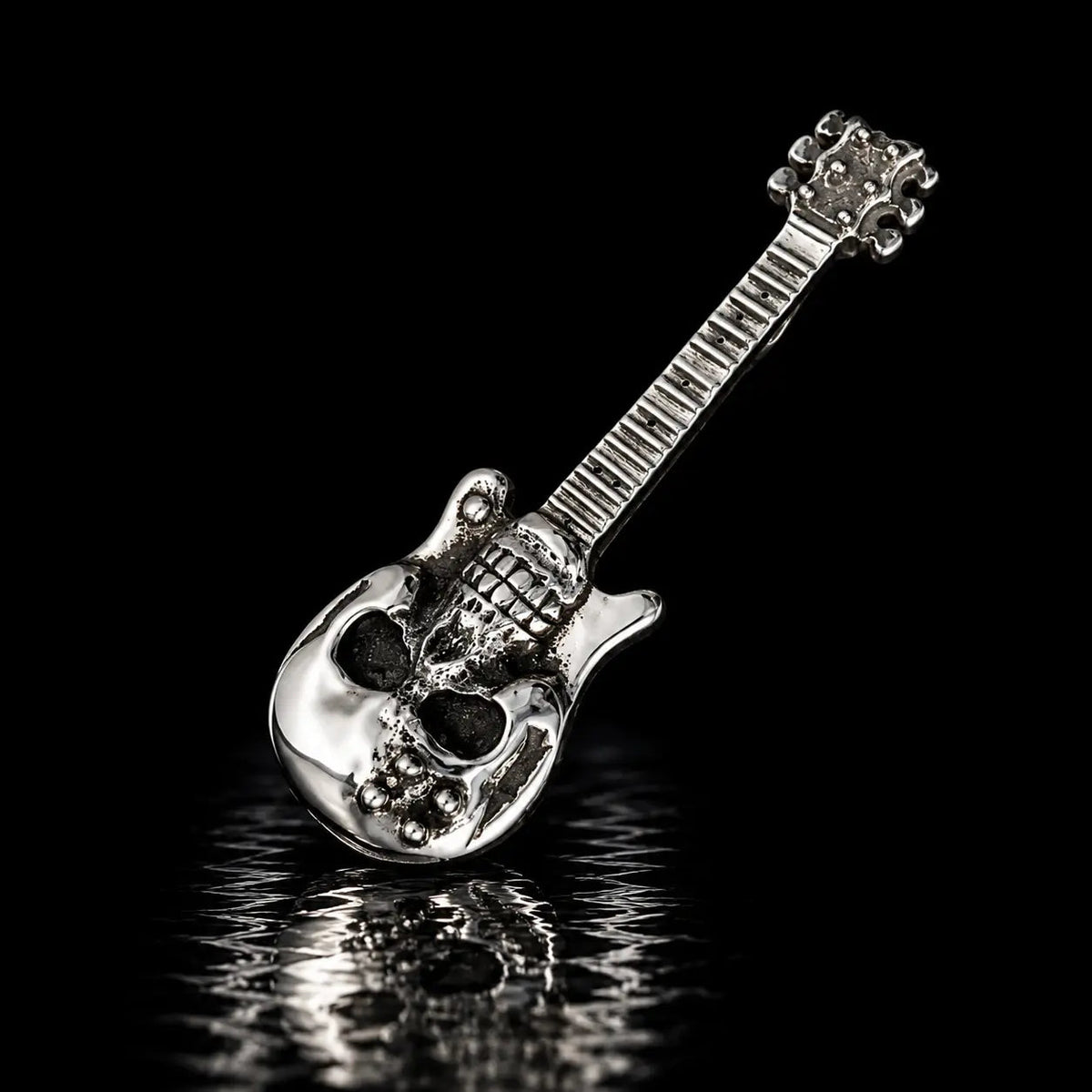 Skull Guitar Pendant - Curiouser Collective