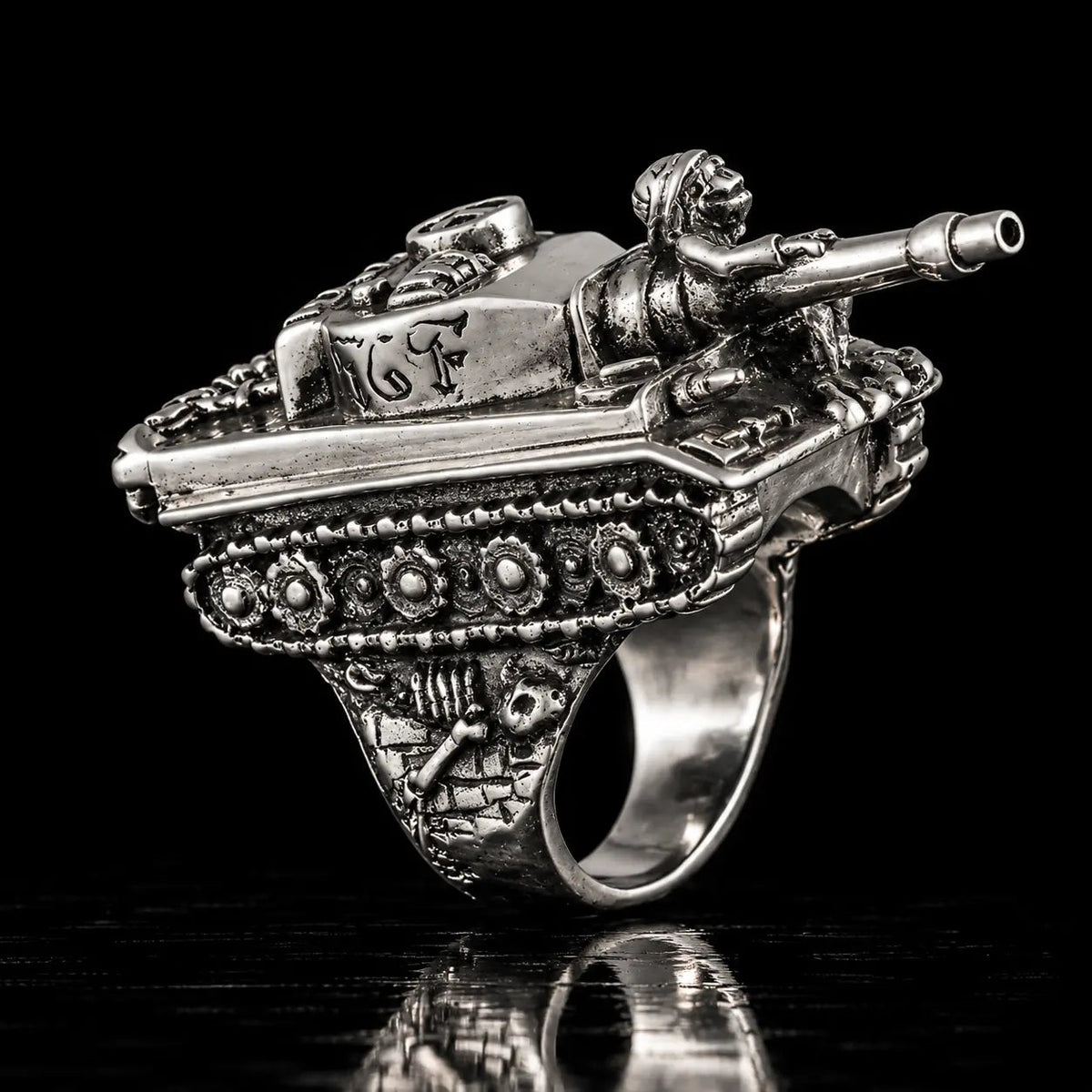 Tank Ring | Sterling Silver Statement Ring - Curiouser Collective